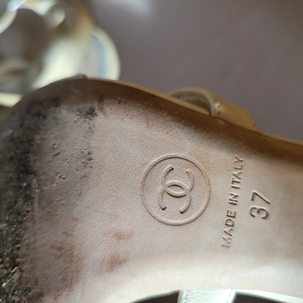Chanel Women's Tan Sandals - Picture 9 of 11